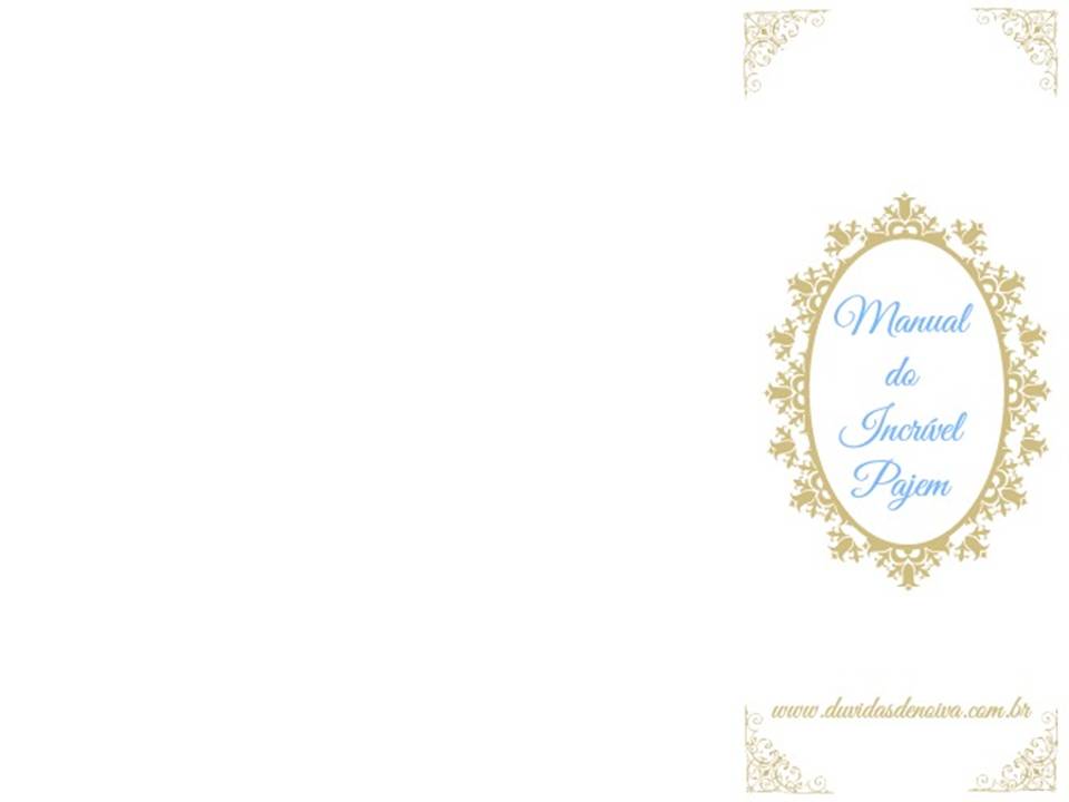 Manual convite para Damas, Pajens e Floristas editáveis - Dúvidas