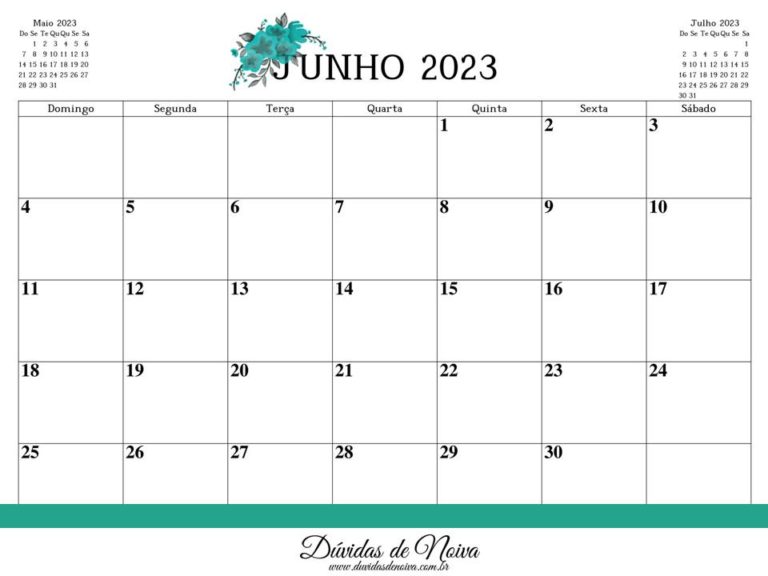 Calendário 2023 Para Imprimir Dúvidas De Noiva